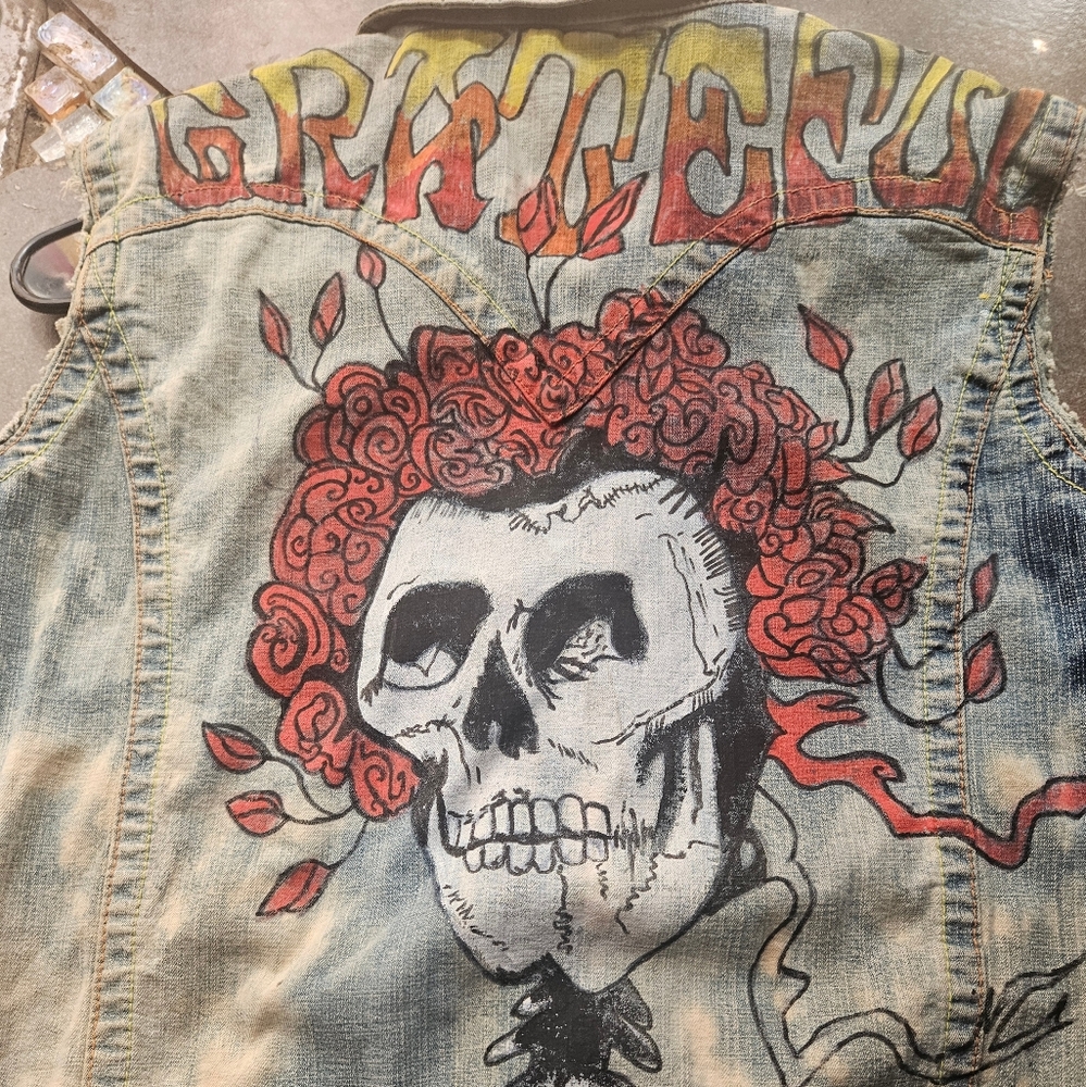 Hand Painted Denim Vest